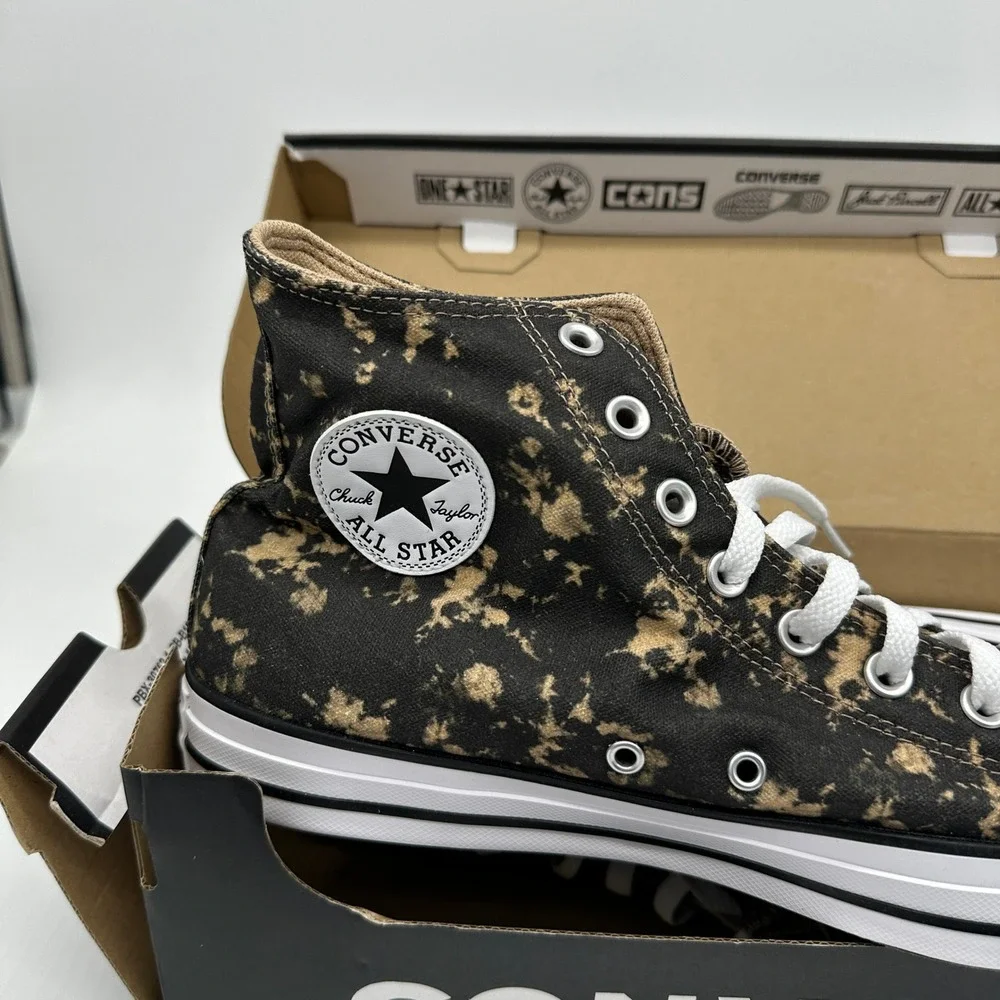 Converse‎ Chuck Taylor Shoes Unisex Mens 10.5 Womens 12.5 Black Hi Dip Dye NEW - Picture 5 of 9